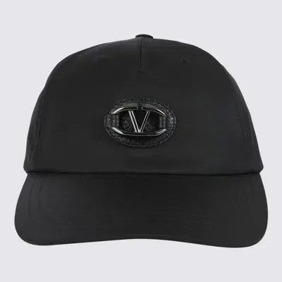 Valentino Garavani Black Cotton Baseball Cap