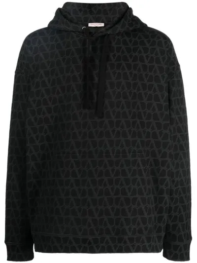 Valentino Monogram Sweatshirt In Black