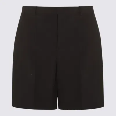 Valentino Black Wool Bermuda Shorts