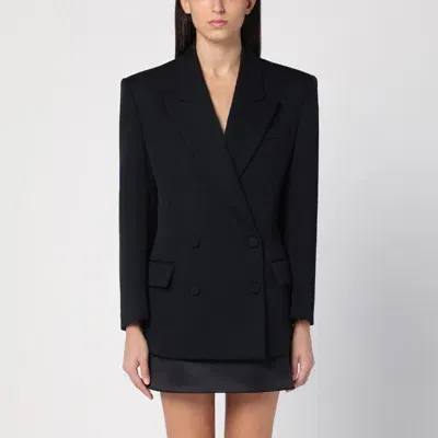 Valentino Black Wool Double-breasted Jacket