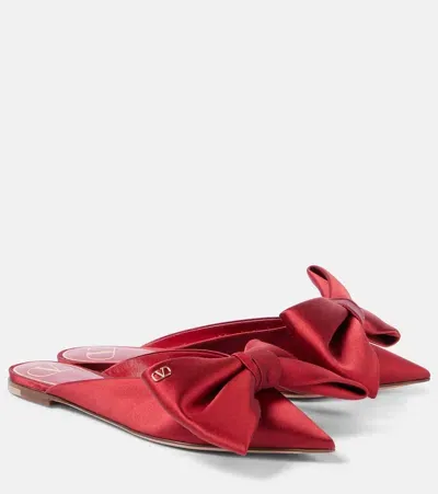 Valentino Garavani Slippers 05 Aus Satin In Red