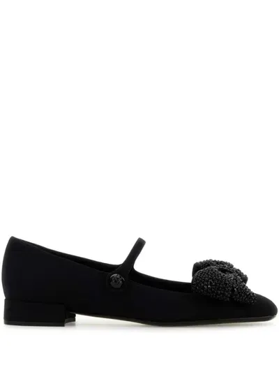 Valentino Garavani Bowjane Ballerina Shoes In Black