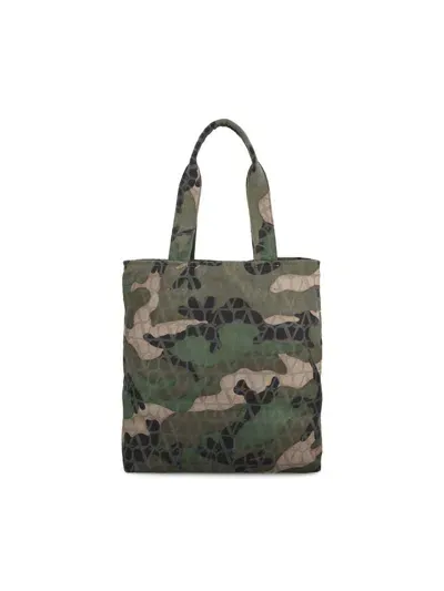 Valentino Garavani Valentino Camo Monogrammed Tote Bag In Multi