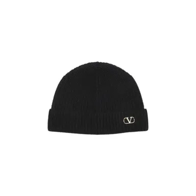 Valentino Garavani Cashmere Beanie In Black