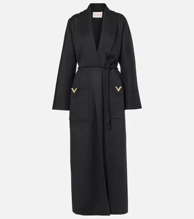 Valentino Cashmere Coat In Schwarz