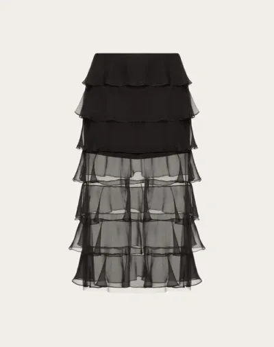 Valentino Chiffon Skirt Woman Black 40