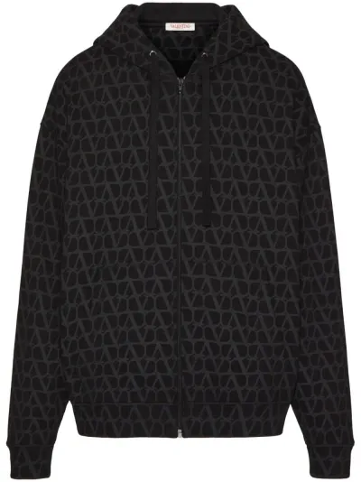 Valentino Cotton Sweatshirt In Black