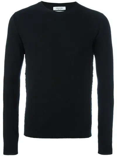 Valentino Crew Neck Jumper In Black