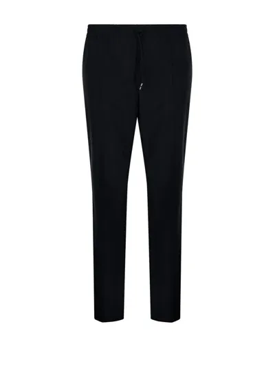 Valentino Drawstring Slim Trouser In Black