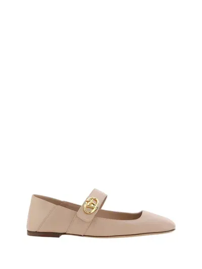 Valentino Garavani Ballerinas In Beige Rose