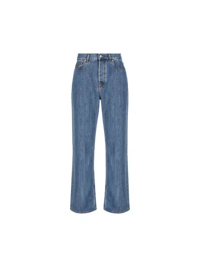 Valentino Garavani Jeans In Medium Blue Denim