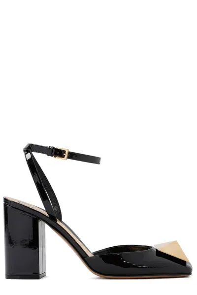 Valentino Garavani One Stud Square Toe Pumps In Black