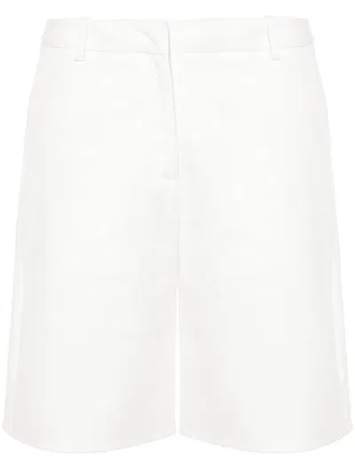 Valentino Knielange Shorts Aus Twill In White