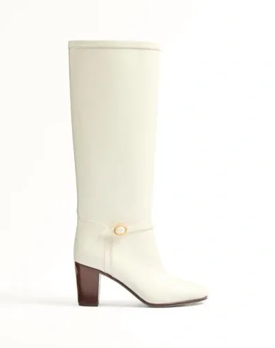 Valentino Garavani Pattie Calfskin Boot 75mm Woman Ivory 41