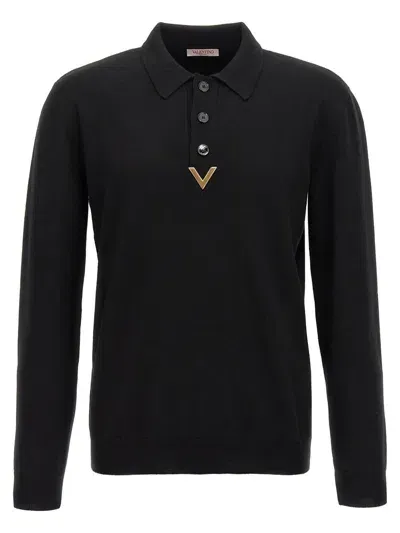 Valentino V Detail Polo Black