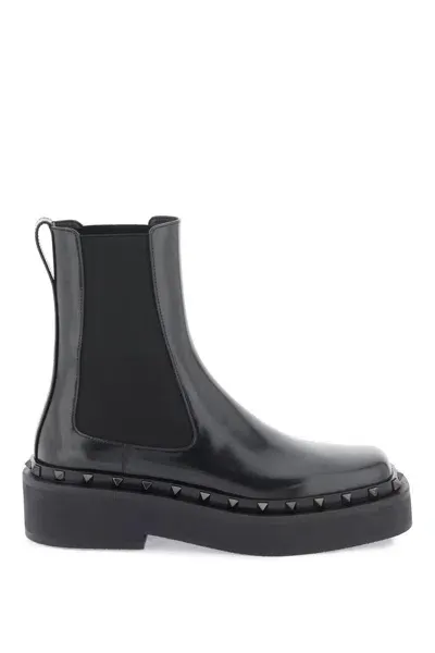 Valentino Garavani Beatle Rockstud M-way Boots In Multicolor