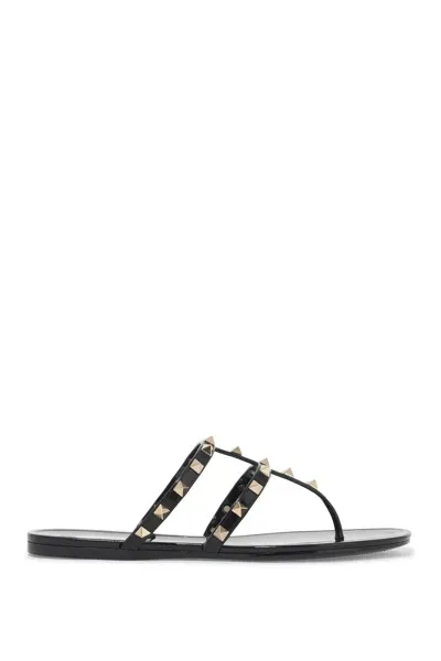 Valentino Garavani Rockstud Pvc Thong Sandals Women In Black