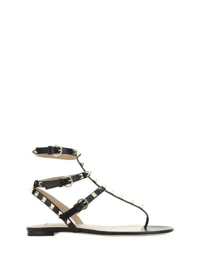 Valentino Garavani Rockstud Sandals In Nero