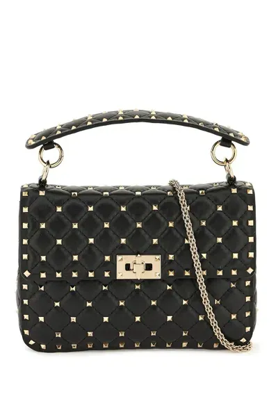 Valentino Garavani Rockstud Spike Handbag In Nero