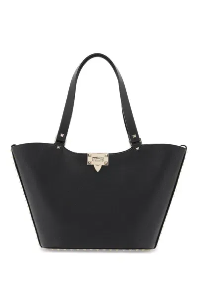 Valentino Garavani Garavani Rockstud Tote Bag In Black