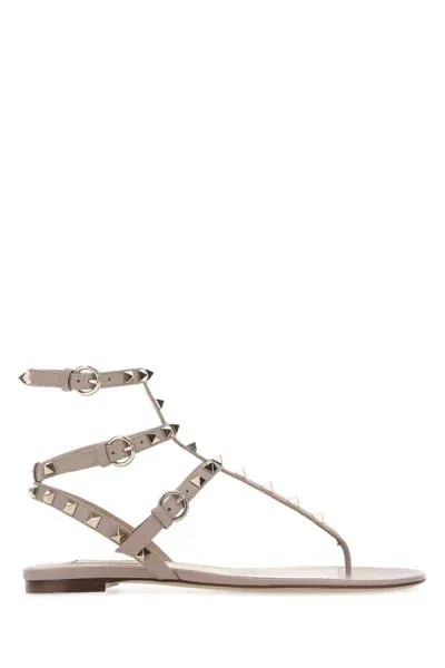 Valentino Garavani Rockstud Ankle Strap Sandals In Multicolor