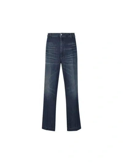 Valentino Garavani Straight Leg Jeans In Blue