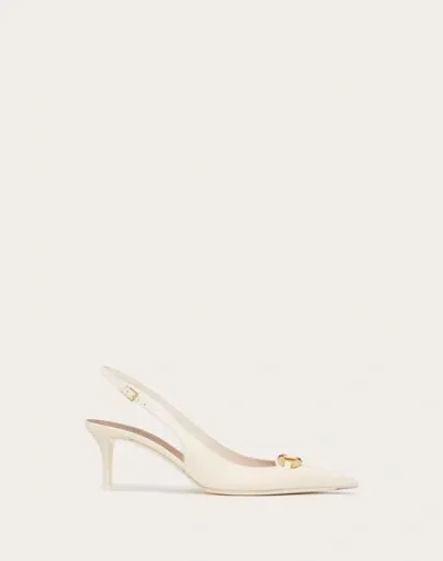 Valentino Garavani The Bold Edition Vlogo Calfskin Slingback Pump 60mm Woman Ivory 42