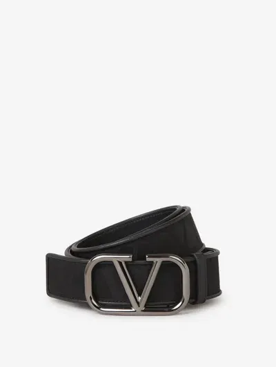 Valentino Garavani Toile Iconographe Belt In Black