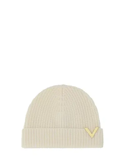 Valentino Garavani V-plate Cap In White