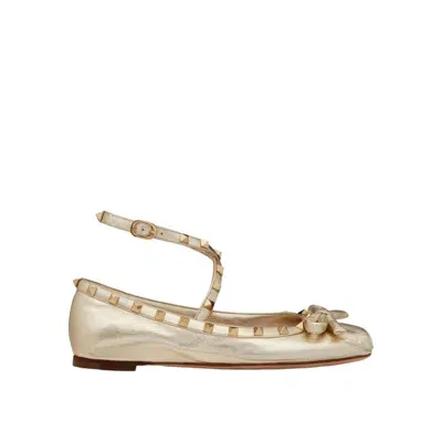 Valentino Garavani Garavani Ballerina Flats In Gold