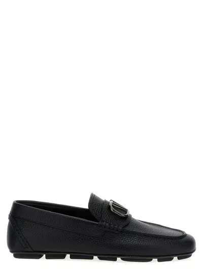 Valentino Garavani 'v Logo Signature' Loafers In Black