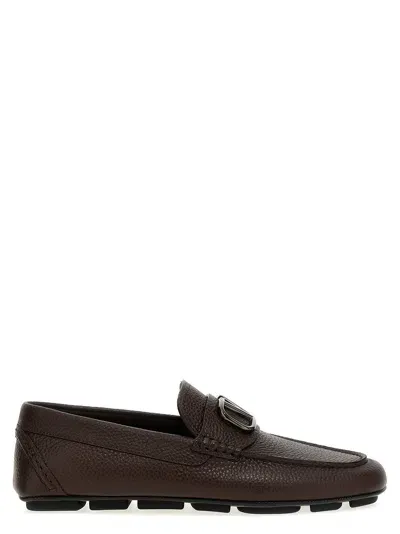 Valentino Garavani 'v Logo Signature' Loafers In Brown