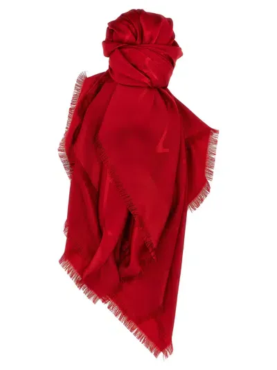 Valentino Garavani  Garavani 'v Logo Signature' Shawl In Red