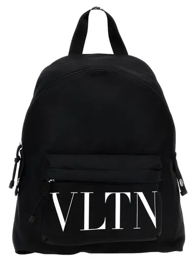 Valentino Garavani 'vltn' Backpack In White/black