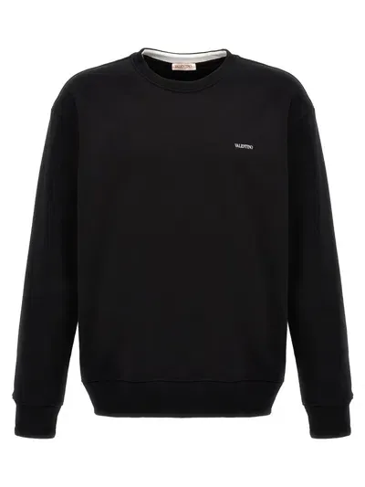 Valentino Garavani  Logo Print Sweatshirt In Black