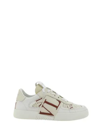 Valentino Garavani Vl7n Sneakers In Bianco/ivory-rose Brown/l.ivory/ivory/bi