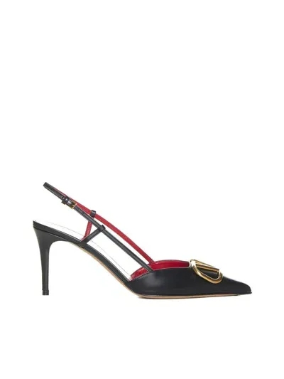 Valentino Garavani Sling Back Vlogo Signature T. 80 V In Black