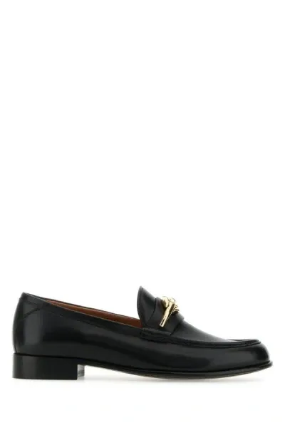 Valentino Garavani Black Leather Loafers