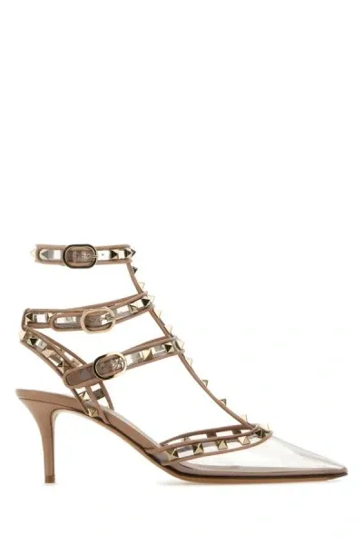 Valentino Garavani Pvc And Leather Rockstud Pumps In Multicolor