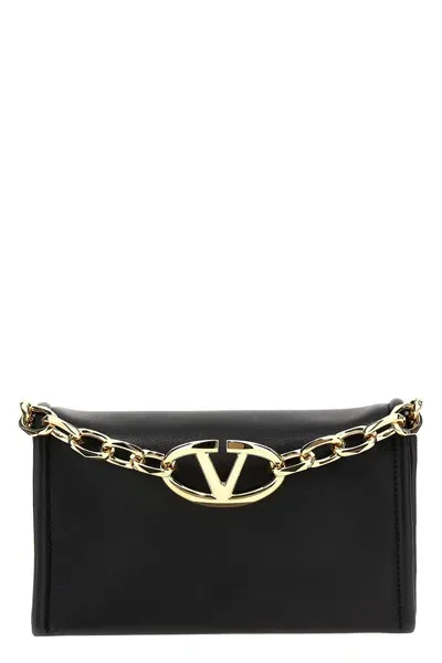 Valentino Garavani Women  'vlogo Chain' Clutch Bag In Black