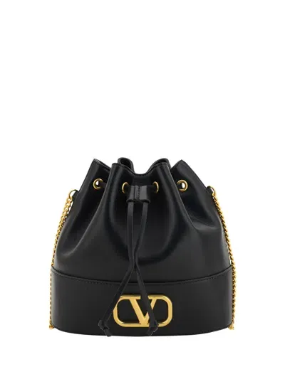 Valentino Garavani Mini Vlogo Signature Bucket Bag In Black