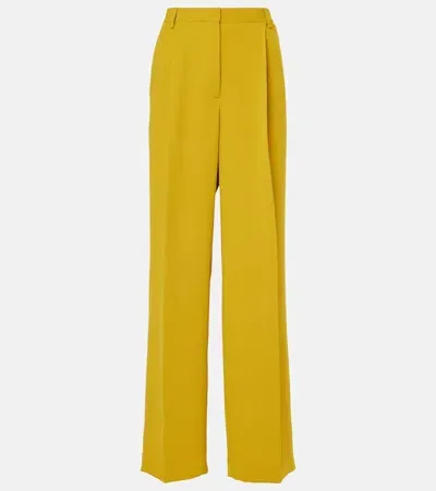 Valentino Grisaille Virgin Wool Straight Pants In Schwarz