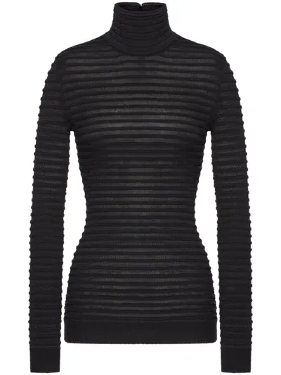 Valentino Pull En Viscose Et Laine Femme Noir Xxs In Schwarz