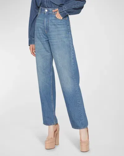 Valentino High-rise Wide-leg Denim Jeans