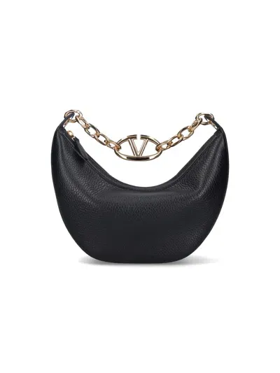 Valentino Garavani 'hobo Vlogo Moon' Small Shoulder Bag In Black  