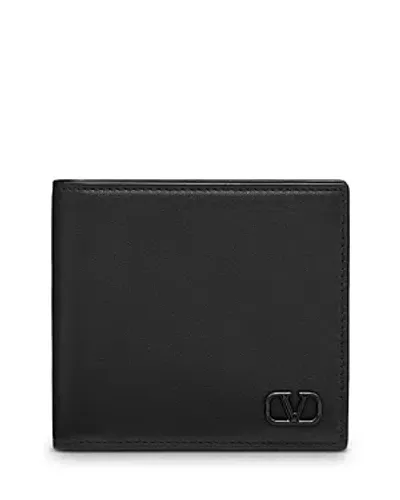 Valentino Garavani Leather Billfold Wallet In Negro