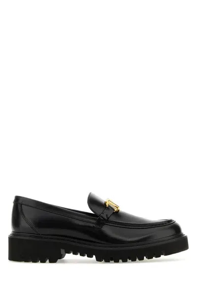 Valentino Garavani Vlogo Signature Calfskin Loafer Woman Black 41