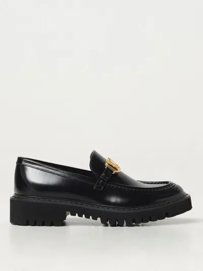 Valentino Garavani Loafers  Woman Color Black In 黑色