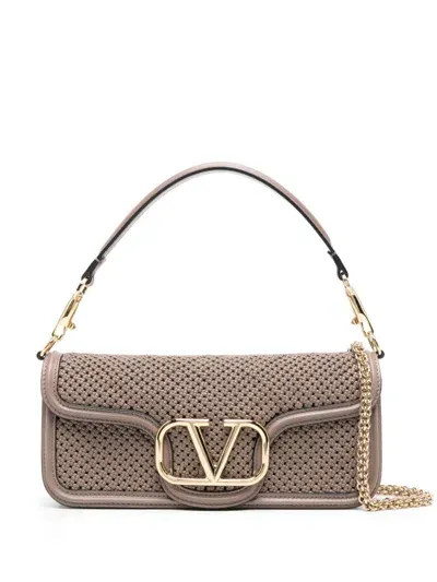 Valentino Garavani Lòco Shoulder Bag In Brown