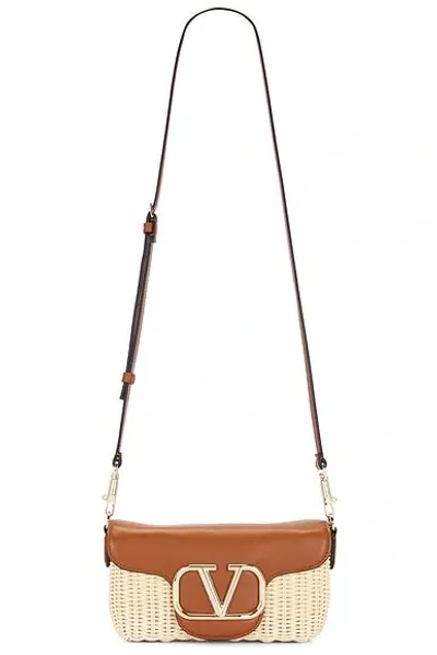 Valentino Garavani Loco Shoulder Bag In Natural+husbandry